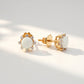 18KT Yellow Gold White Stone Diamond Stud Earrings