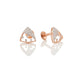 18Kt Green Triangle Diamond Stud Earrings For Women