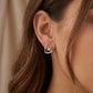 18KT Yellow Gold Abstract Diamond Earrings