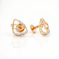 18KT Yellow Gold Abstract Diamond Earrings