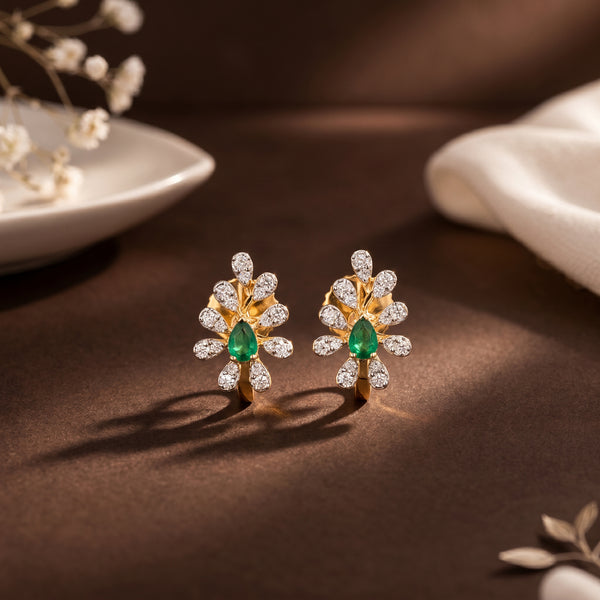18Kt Diamond Stud and Party Wear Earrings For Women