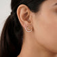 18Kt Yellow Gold Heart Diamond Stud Earrings For Women