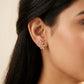 18Kt Rose Gold Leaf Diamond Stud Earrings for Women
