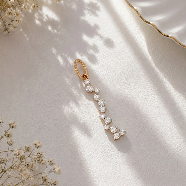 18KT Gold Diamond Journey Pendant For Women