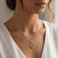 18KT Rose Gold Diamond Circle Swirl Pendant Women