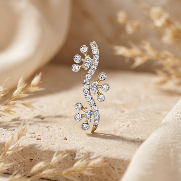 18Kt Gold Cascade Cocktail Diamond Pendant for Women