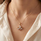 18KT Yellow Gold Lotus Diamond Pendant for Women
