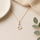 18KT Gold Diamond Initial "S" Pendant For Women
