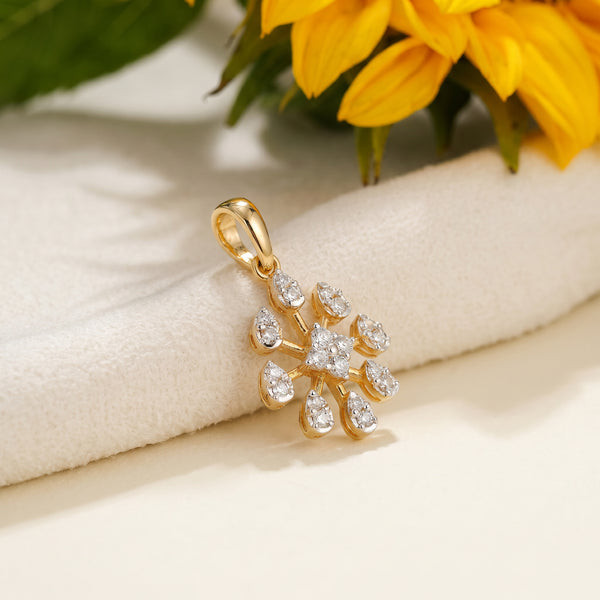 Celestia Diamond Pendant in 18KT Gold for Women