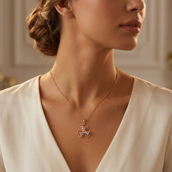 Orlisse 18kt Daily Wear Diamond Pendant for Women
