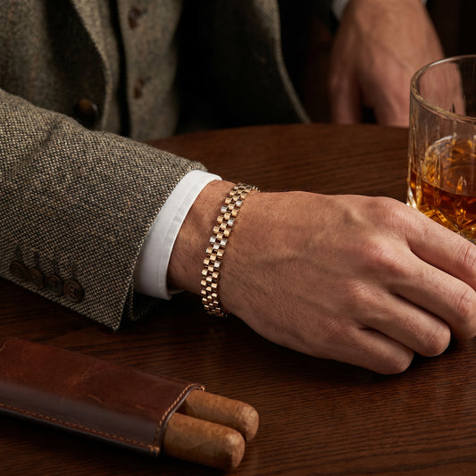 18Kt Gold President Link Bracelet for Men
