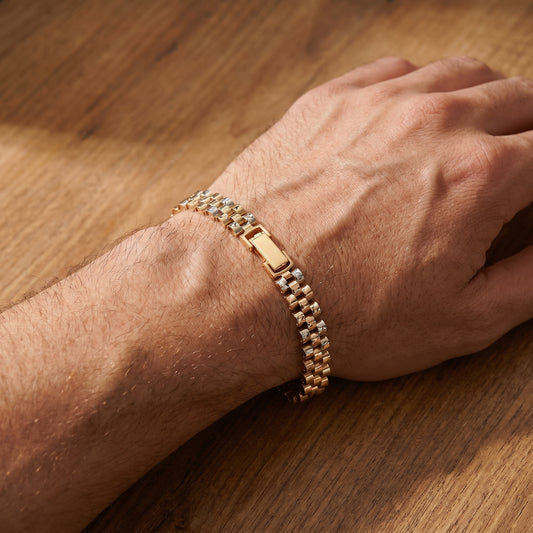 18Kt Gold President Link Bracelet for Men