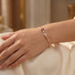 18Kt Rose Gold Calla Lily Bangle Bracelet for Women