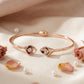 18Kt Rose Gold Calla Lily Bangle Bracelet for Women