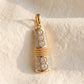 18KT Gold Diamond Textured Pendant for Women