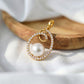 18KT Gold Diamond Pearl Pendant for Women