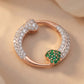 18KT Rose Gold Diamond Heart Circle Pendant