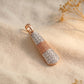 18KT Rose Gold Diamond Textured Pendant for Women