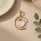 18KT Gold Diamond Double Circle Pendant for Women