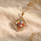 18KT Rose Gold Diamond Navratna Pendant for Women