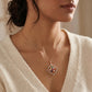 18KT Rose Gold Diamond Navratna Pendant for Women