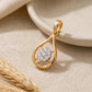 18KT Gold Diamond Cluster Teardrop Pendant