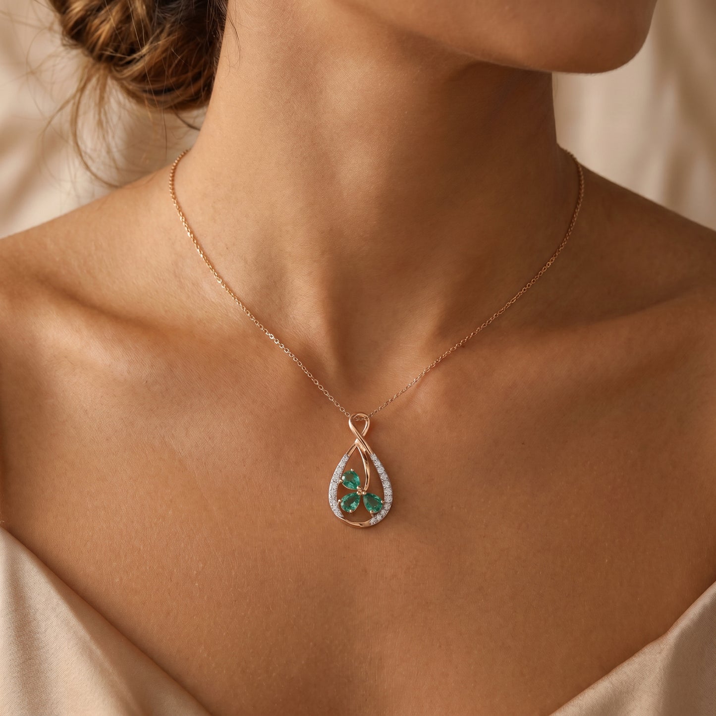 18KT Gold Diamond & Colour Stone Pendant