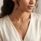 18KT Gold Diamond Heart Circle Pendant for Women