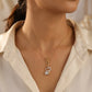 18KT Gold Diamond Music Note Pendant for Women