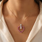 18KT Rose Gold Diamond Heart Pendant for Women