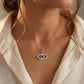 18KT Rose Gold Diamond Evil Eye Pendant