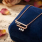 18KT Rose Gold Diamond Bar Necklace for Women