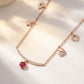 18KT Rose Gold Diamond Charm Necklace for Women