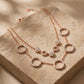 18KT Rose Gold Diamond Layered Necklace for Women