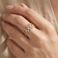 18KT Yellow Gold Diamond Crown Ring For Women