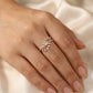 18KT Yellow Gold Diamond Spray Ring For Women