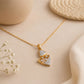 18KT Gold Diamond Geometric Triangle Pendant
