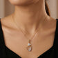 18KT Gold Diamond Geometric Triangle Pendant