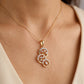 18KT Gold Diamond Triple Circle Pendant for Women