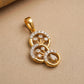 18KT Gold Diamond Triple Circle Pendant for Women