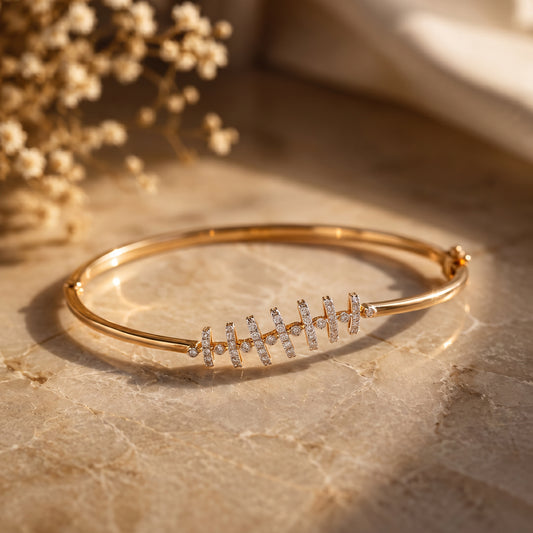 18Kt Gold Diamond Bangle For Women