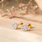 18Kt Gold Diamond Flower Cluster Studs