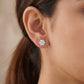 18Kt Gold Diamond Flower Cluster Studs