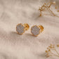 18KT Gold Diamond Cluster Stud Earrings for Women