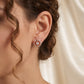18Kt Rose Gold Diamond Wheel Stud Earrings