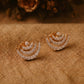 18Kt Gold Diamond Crescent Stud Earrings