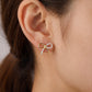 18Kt Gold Diamond Bow Stud Earrings