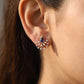 18Kt Gold Diamond Earrings with Colour Stone