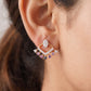 18Kt Gold Diamond Earrings with Colour Stones