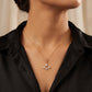 18Kt Gold Diamond Minimal Fan Pendant for Women